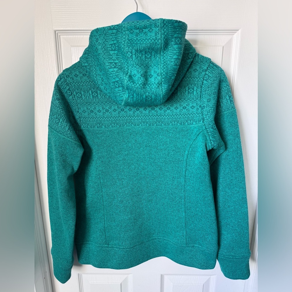 Women’s Patagonia Better Sweater Icelandic Hoodie Teal Green Size Medium - Picture 4 of 9